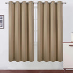 Natural Thermal Blackout Curtains/52 x 72 Inch/Set of 2 Panels Room Darkening by Lemomo
