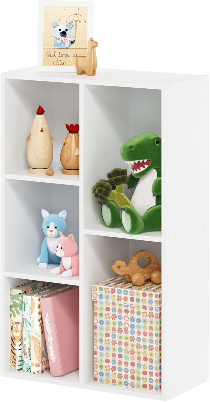 Furinno Luder 5-Cube No Tool Assembly Open Shelf by Furinno-FitsYourSpaceFitsYourBudget
