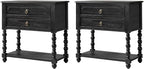 HULALA HOME Farmhouse Storage End Table Set of 2 - Image 8