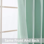 Yakamok Aqua Room Darkening Curtains 84 inch Sliding Door Drapes | 1 Extra-wide - Image 6
