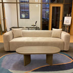 Acanva Luxury Modern Tight Curved Back Velvet Sofa, Minimalist Style Comfy Couch - Image 8