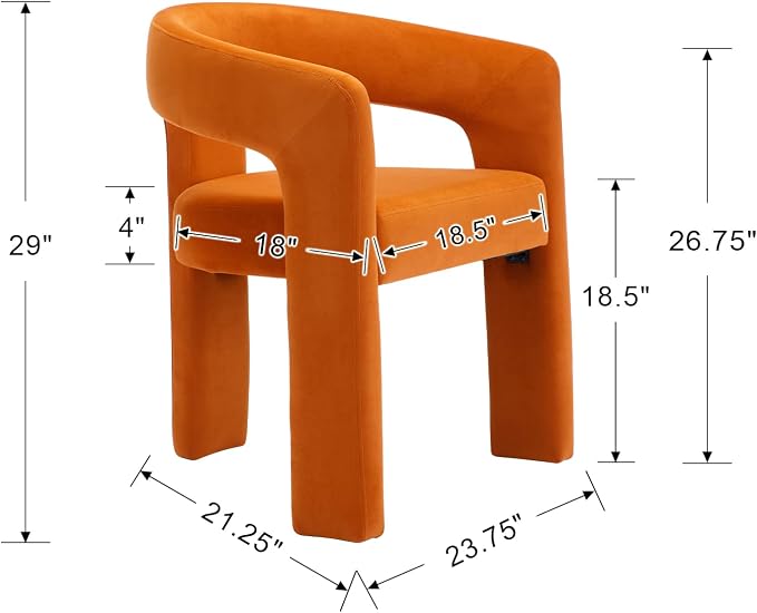 BESTANO Modern Velvet Fabric Upholstered Dining Chairs - Image 3
