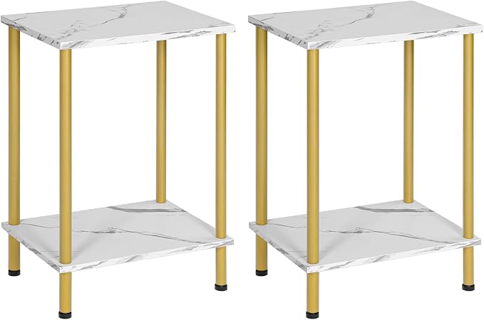 HOOBRO End Tables Set of 2, Small Side Table, Nightstand by HOOBRO