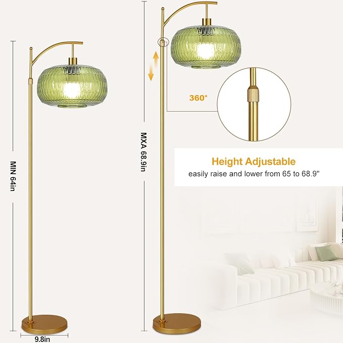 QIYIZM Glass Floor Lamp for Living Room - Image 5