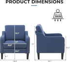 VINGLI Mid century Modern Accent Chair, Waiting Room - Image 2