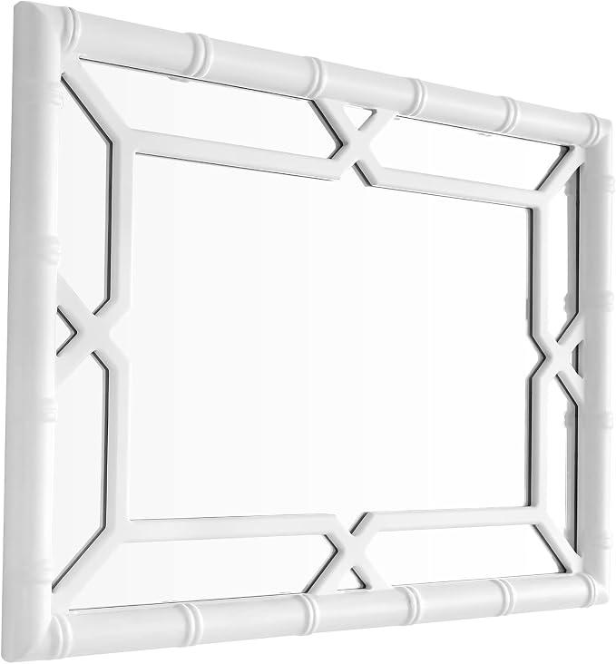 Bamboo-Look Solid Wood Window Pane Mirror 23" X 31" - Image 3