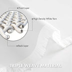MIULEE 84 Inch Length Pure White Blackout Bedroom Curtains Set of 4 | Thermal - Image 5