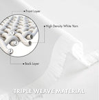 MIULEE 4 Panel Set Short Bedroom Blackout Curtains 54 Inch Long Pure White | - Image 3
