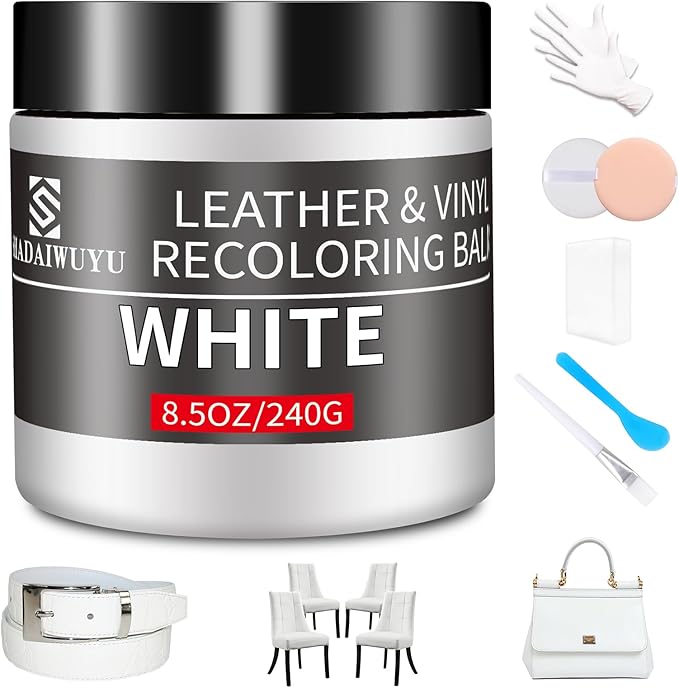 Leather Recoloring Balm, 8.5oz Leather Color Restorer, Leather Couch Scratch by SHADAIWUYU