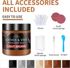 Leather Recoloring Balm with 100ml Mink Oil, Light Brown Leather Repair Kit and - Image 6