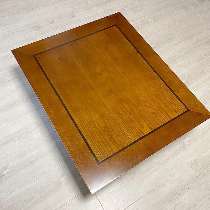 Rectangle 90X75cm Korean Coffee Table Folding Leg Asian Antique Style Living - Image 4