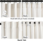 MIULEE Velvet Curtains 50W x 94L 2 Panels Ivory Blackout Curtains | Luxury - Image 3