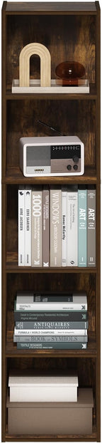 Furinno PASIR Book Shelf, 5-Tier Modern Bookshelf, Open Shelves Bookcase 9 x 12 - Image 6