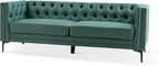 HULALA HOME 84" W Faux Leather Sofa Couch - Image 8