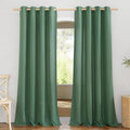 NICETOWN Linen Flax Semi Sheer Curtains 94" Length, Grommet Window Treatments by NICETOWN