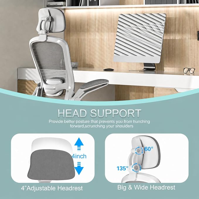 Mimoglad Office Chair, High Back Ergonomic Desk Chair - Image 5