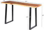TUP THE URBAN PORT 195122 Industrial Wooden Live Edge Desk - Image 3
