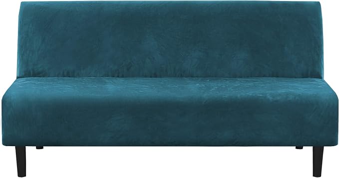 H.VERSAILTEX Real Velvet Futon Cover Armless Sofa Covers Sofa Bed Covers by HVERSAILTEX