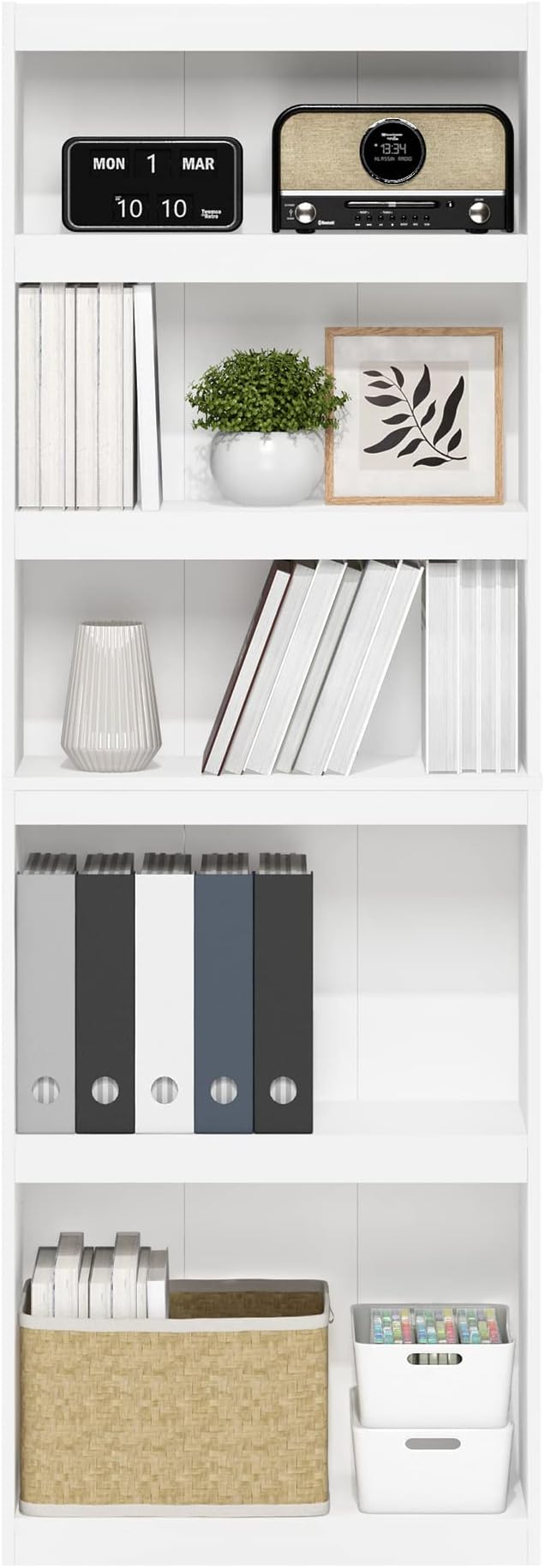 Furinno JAYA Book Shelf, 5-Tier Bookshelf, Enhanced Home Bookcase - Image 4