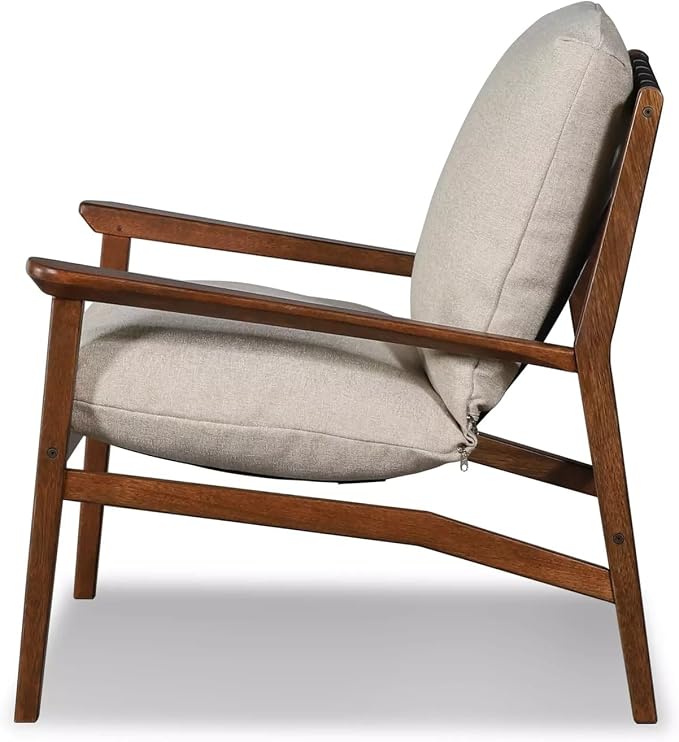 Grain Wood Furniture Solid Wood Mid Century Lounge Chair - Image 7