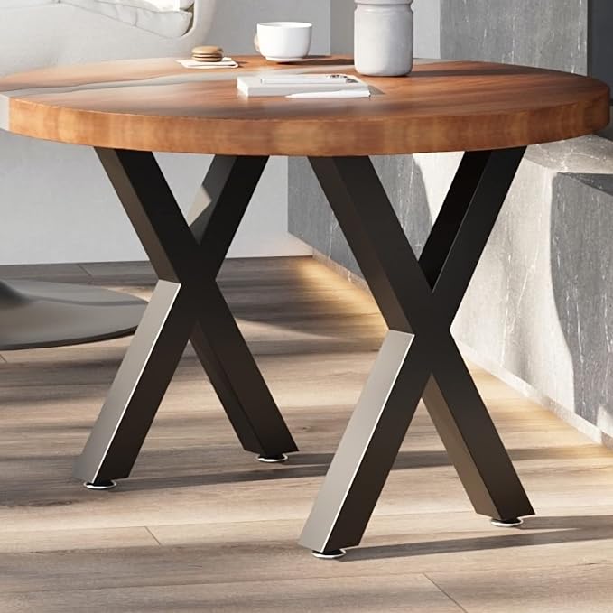 Bench Legs 16 Inch, X-Shaped Metal Coffee Table Legs, Table Legs Set of 2 - Image 5