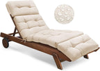 Outdoor Chaise Lounge Chair Cushion Waterproof 74.4 x 22 x 4.7 Inches Memory by Tycdiose