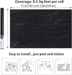Arthome Black Marble, 11.8x100 Inches Peel and Stick Wallpaper, Marble Contact - Image 7