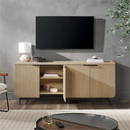 Walker Edison Reema Fluted 4-Door Kitchen Sideboard Buffet Console, 69 Inch - Image 9