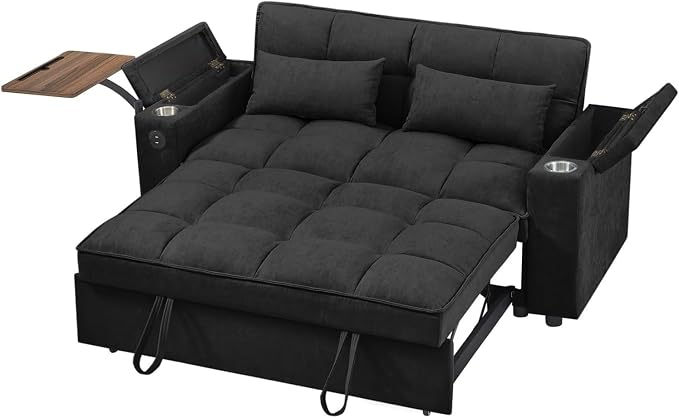 oaaktu 65''Convertible Sleeper Sofa Bed, 3-in-1 Pull Out Couch Bed - Image 4
