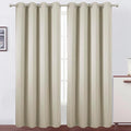 Blackout Curtains 52 x 90 Inch Long Light Beige Curtains Set of 2 Panels Room by Lemomo