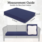 HEBE Outdoor Cushion Covers 12 Pcs, Stretch Patio Sofa Couch Cushion Cover | - Image 3