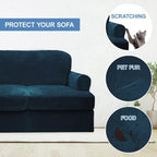 CUCRAF Cushion Sofa Cover 3 Piece Slipcovers, Soft Thick Velvet Couch Cover - Image 4