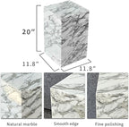 Luxury Marble Side Table, Square End Table - Image 2