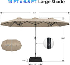 SUPERJARE 13FT Outdoor Patio Umbrella - Image 8
