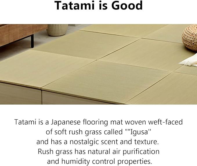 EMOOR Tatami-Top Cardboard Square Low Bench 28x28in 2-Piece Set, Koagari Easy - Image 5