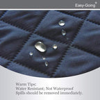 Easy-Going Reversible Couch Cover, 3 Cushion Sofa, Dark Blue/Light Blue | - Image 4