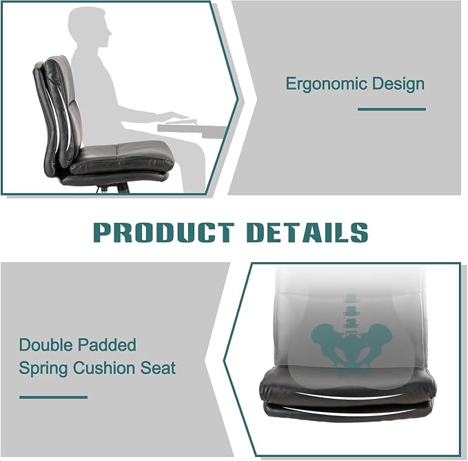 LUCKWIND Armless Office Desk Chair - Image 5