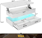 SEDETA 40" Lift Top Coffee Table, Coffee Tables - Image 2