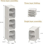 3-Tier Tall Narrow Storage Cabinet, Slim Bathroom Storage Cabinet - Image 2