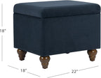 Homepop Home Decor | Upholstered Medium Rectangular Storage Ottoman | Hinged - Image 3