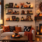 upsimples Floating Shelves for Wall Decor and Storage, Black, 6Pcs 15.7'' - Image 5
