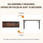 TEMI Long Computer Desk Folding Table - Image 4