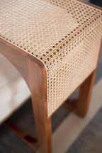 BLACK FOREST DECOR Sea Breeze Woven Cane Side Table - Image 3