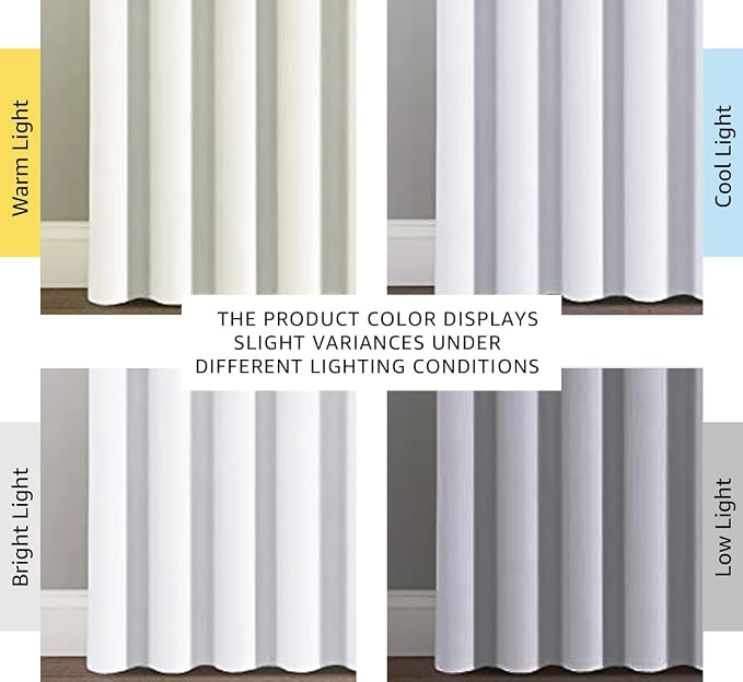H.VERSAILTEX Patio White Curtains 100 x 90 Inches - Image 3