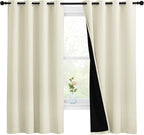 NICETOWN Warm Curtains for Winter, Bedroom Full Blackout Curtain Panels by NICETOWN