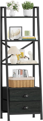 Furologee 4-Tier Ladder Shelf, Small Bookshelf by Furologee