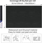 Arthome Black Marble, 35.4x120 Inches Peel and Stick Wallpaper, Marble Contact - Image 7