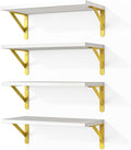Fixwal White Shelves, Wood Wall Floating Mounted Shelves by Fixwal