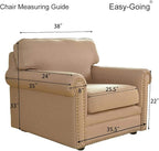 Easy-Going Reversible Couch Cover, Small Chair, Dark Blue/Light Blue | Machine - Image 7
