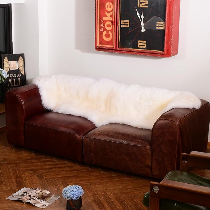 LLB Genuine Sheepskin Area Rug Wool Rug Fur Carpet Fluffy Shaggy Fur Rug - Image 6